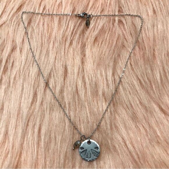 Handstamped Tree Grove Necklace with Bead Accents - Picture 4 of 7